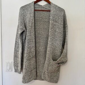 Cozy Open-Front Women's Sweater Cardigan | Heather Gray | Oversized S/M